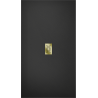 Baignoire Mexen Hugo rectangulaire SMC 200 x 100 cm, noire, cache en or - 42701020-G