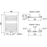 Mexen Ares radiateur électrique 500 x 400 mm, 300 W, noir - W102-0500-400-2300-70