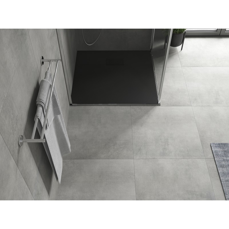 Mexen Hugo receveur de douche carré SMC 80 x 80 cm, noir, cache noir - 42708080-B