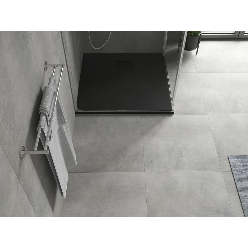 Mexen Hugo receveur de douche carré SMC 80 x 80 cm, noir, cache noir - 42708080-B