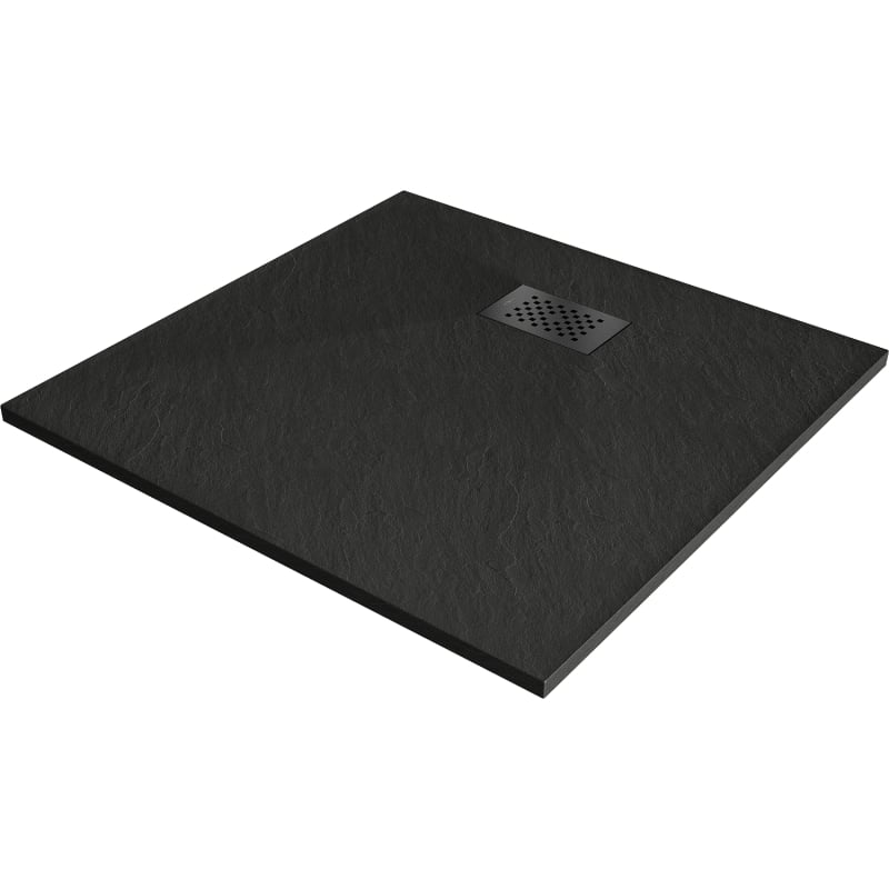 Mexen Hugo receveur de douche carré SMC 90 x 90 cm, noir, cache noir - 42709090-B