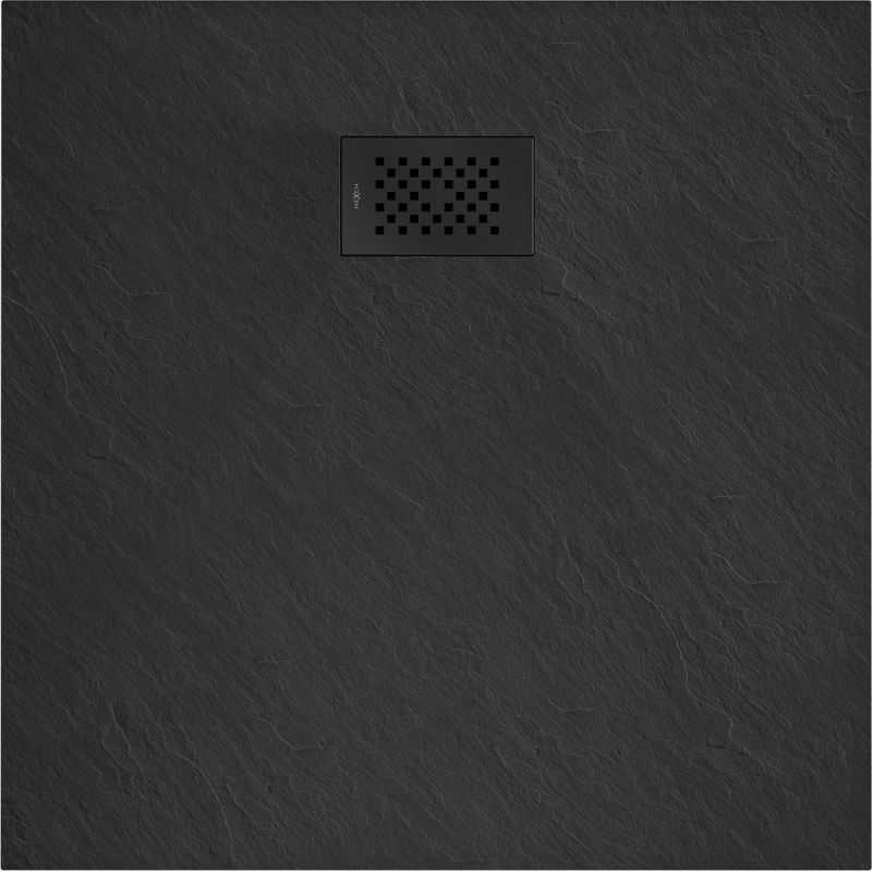 Mexen Hugo receveur de douche carré SMC 80 x 80 cm, noir, cache noir - 42708080-B