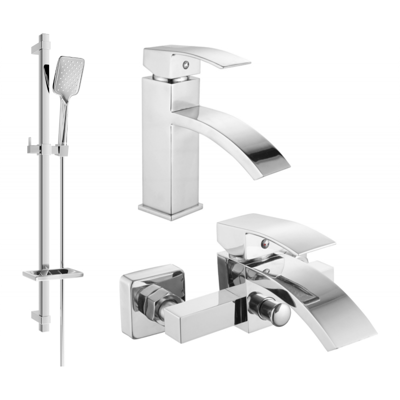 Mexen Libra DQ62 ensemble de bain, chrome - 745103DQ62-00