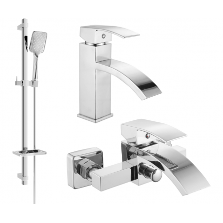 Mexen Libra DQ62 ensemble de bain, chrome - 745103DQ62-00