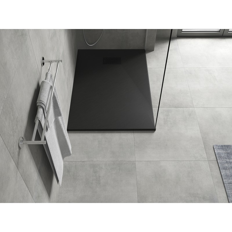 Mexen Hugo receveur de douche rectangulaire SMC 80 x 70 cm, noir, cache noir - 42707080-B