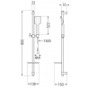 Mexen Libra DQ62 ensemble de bain, chrome - 745103DQ62-00