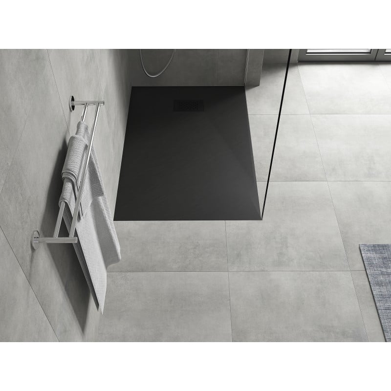 Mexen Hugo receveur rectangulaire SMC 90 x 70 cm, noir, cache noir - 42707090-B