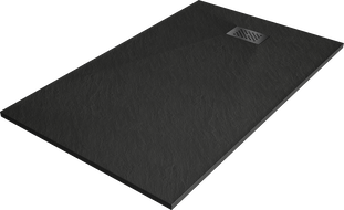 Mexen Hugo receveur de douche rectangulaire SMC 150 x 70 cm, noir, cache noir - 42707015-B