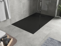 Baignoire Mexen Hugo rectangulaire SMC 140 x 80 cm, noire, cache noire - 42708014-B