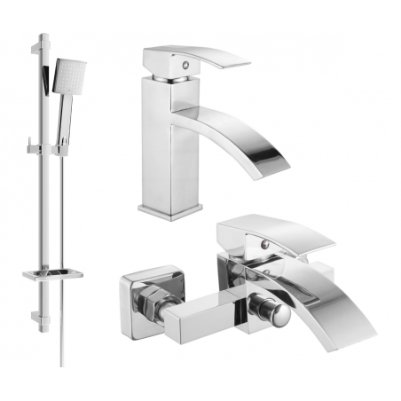 Mexen Libra DQ45 ensemble de bain, chromé - 745103DQ45-00