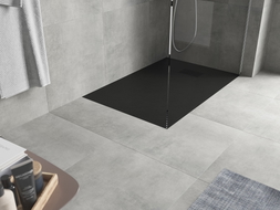 Mexen Hugo receveur de douche rectangulaire SMC 100 x 80 cm, noir, cache noir - 42708010-B