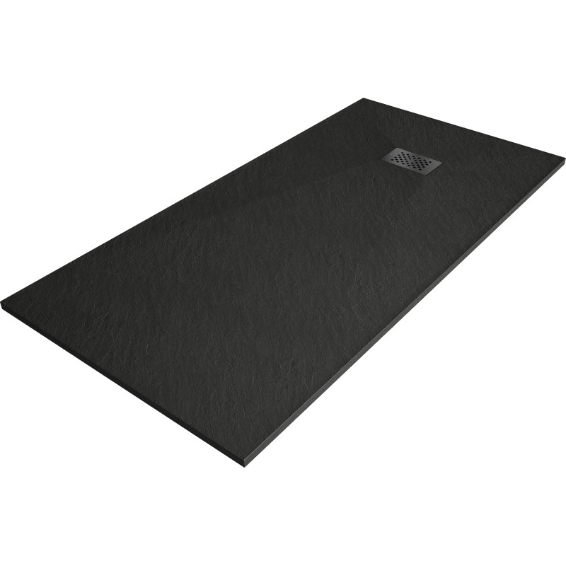 Mexen Hugo receveur de douche rectangulaire SMC 170 x 80 cm, noir, cache noir - 42708017-B