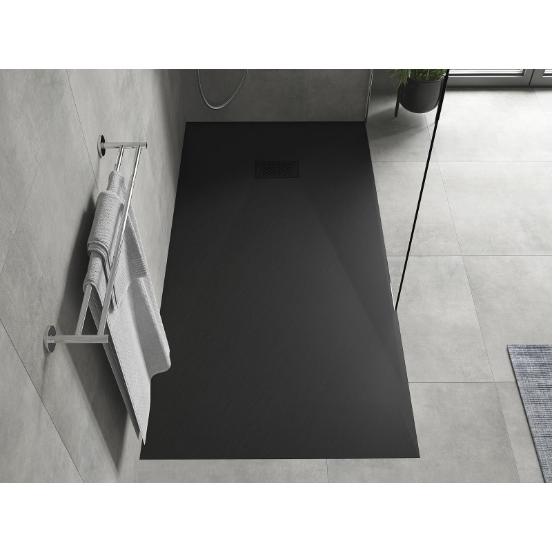 Mexen Hugo receveur de douche rectangulaire SMC 170 x 80 cm, noir, cache noir - 42708017-B