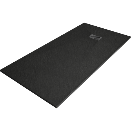 Bac à douche Mexen Hugo rectangulaire SMC 180 x 80 cm, noir, couverture noire - 42708018-B