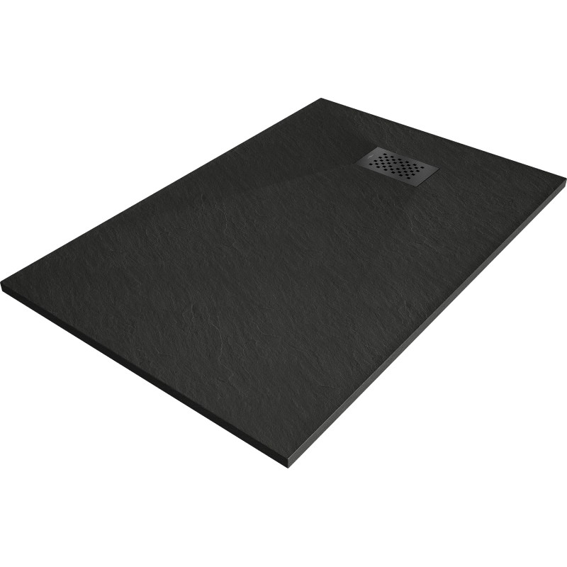 Mexen Hugo receveur de douche rectangulaire SMC 110 x 90 cm, noir, cache noir - 42709011-B