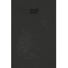 Mexen Hugo receveur de douche rectangulaire SMC 120 x 90 cm, noir, cache noir - 42709012-B