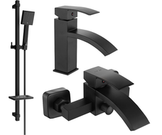 Mexen Libra DQ45 ensemble baignoire, noir - 745103DQ45-70