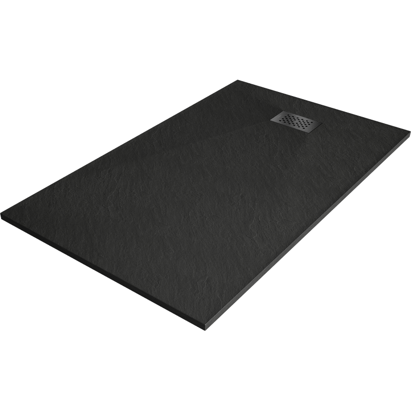 Receveur de douche rectangulaire Mexen Hugo SMC 150 x 90 cm, noir, cache noir - 42709015-B