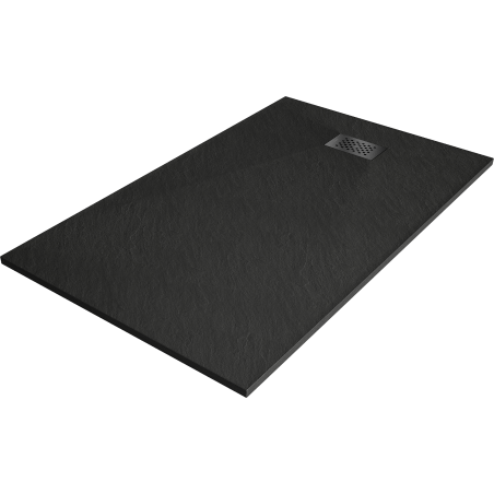 Receveur de douche rectangulaire Mexen Hugo SMC 150 x 90 cm, noir, cache noir - 42709015-B
