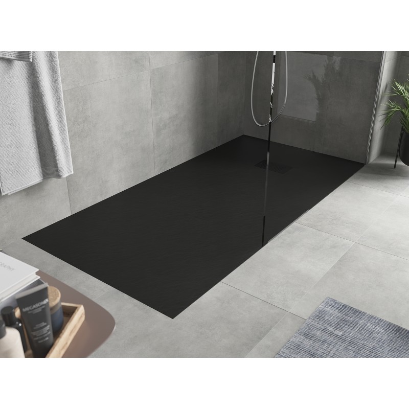 Mexen Hugo receveur rectangulaire SMC 180 x 90 cm, noir, cache noir - 42709018-B