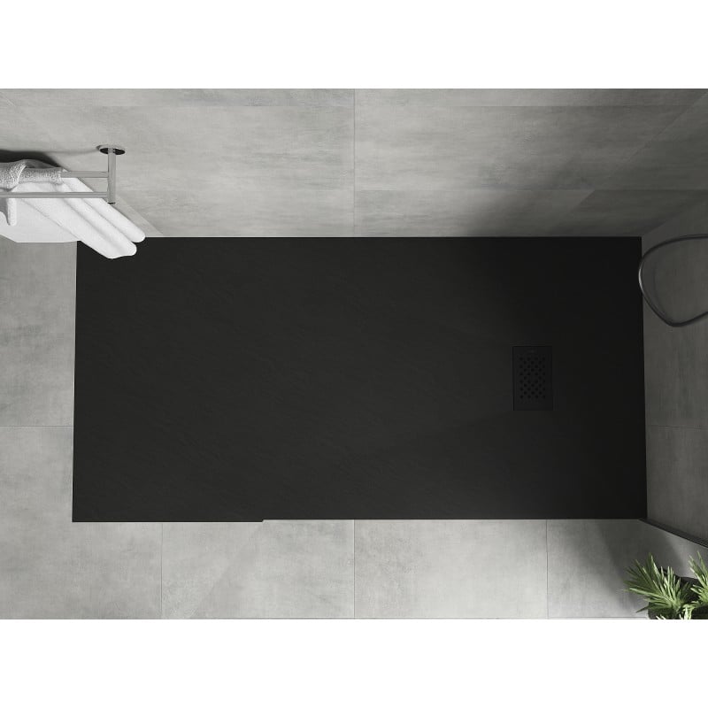 Mexen Hugo receveur de douche rectangulaire SMC 170 x 90 cm, noir, cache noir - 42709017-B