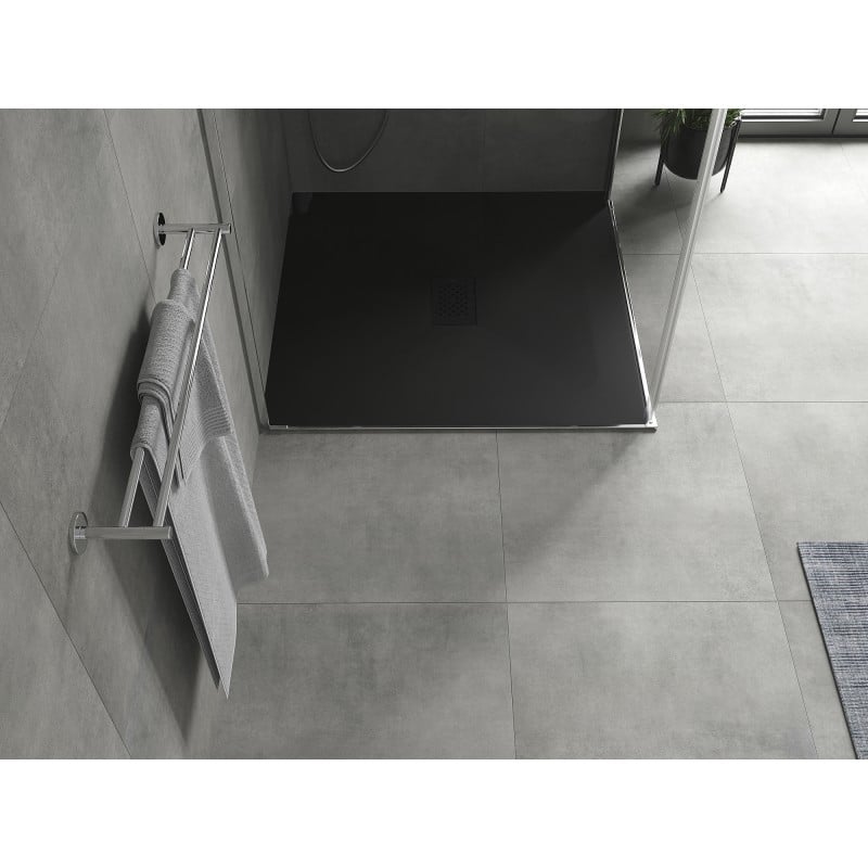 Mexen Hugo receveur de douche carré SMC 100 x 100 cm, noir, cache noir - 42701010-B