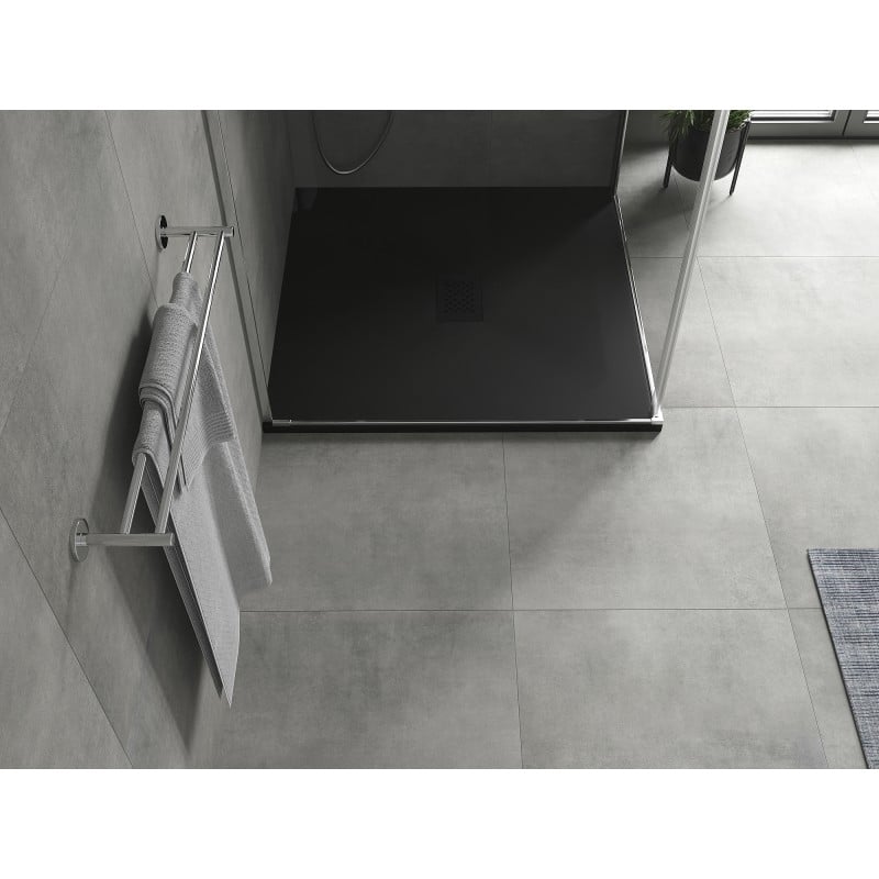 Mexen Hugo receveur de douche carré SMC 100 x 100 cm, noir, cache noir - 42701010-B