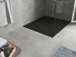 Bac à douche Mexen Hugo rectangulaire SMC 140 x 100 cm, noir, grille noire - 42701014-B