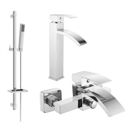 Mexen Libra DQ77 ensemble de bain, chromé - 745113DQ77-00