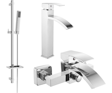 Mexen Libra DQ77 ensemble de baignoire, chrome - 745113DQ77-00