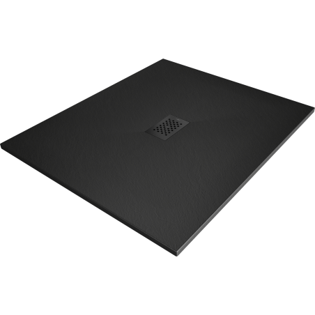 Baignoire Mexen Hugo rectangulaire SMC 120 x 100 cm, noir, couvercle noir - 42701012-B
