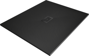 Bac à douche Mexen Hugo rectangulaire SMC 140 x 100 cm, noir, grille noire - 42701014-B