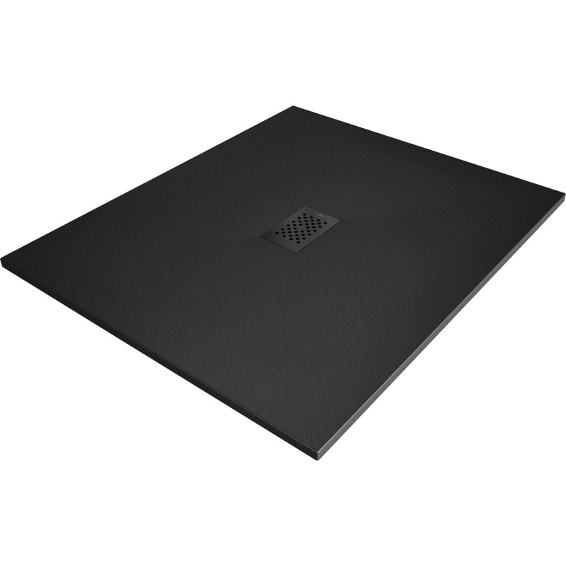 Mexen Hugo receveur rectangulaire SMC 130 x 100 cm, noir, cache noir - 42701013-B