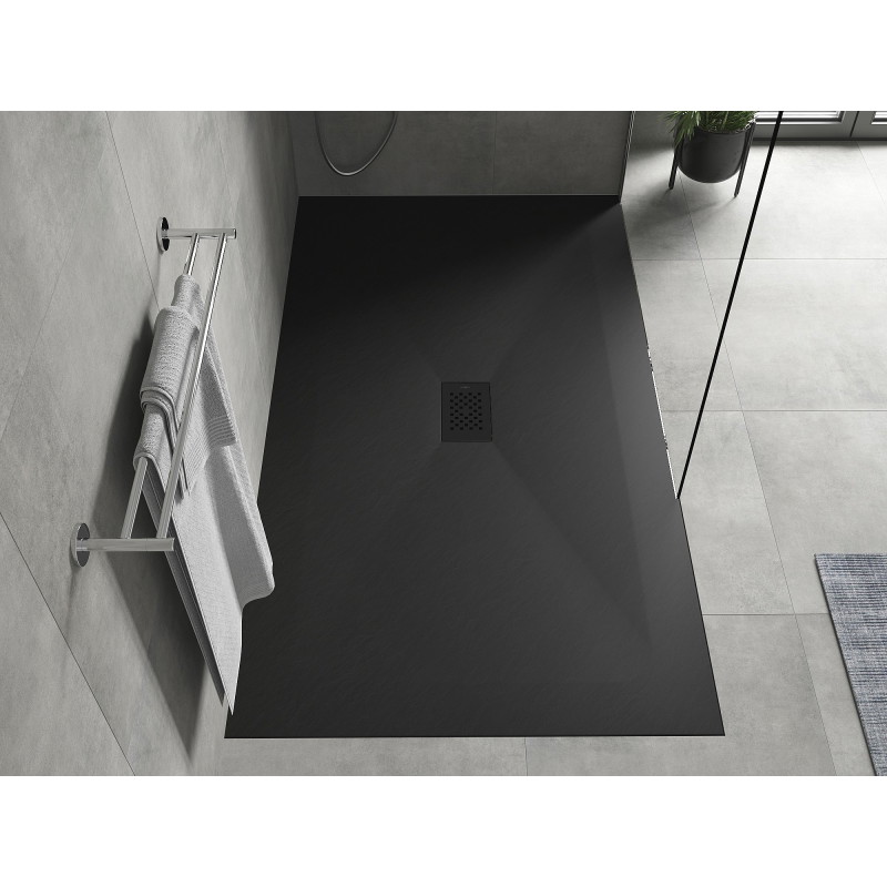 Mexen Hugo bac de douche rectangulaire SMC 170 x 100 cm, noir, cache noir - 42701017-B