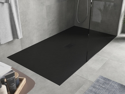 Baignoire Mexen Hugo rectangulaire SMC 200 x 100 cm, noir, habillage noir - 42701020-B