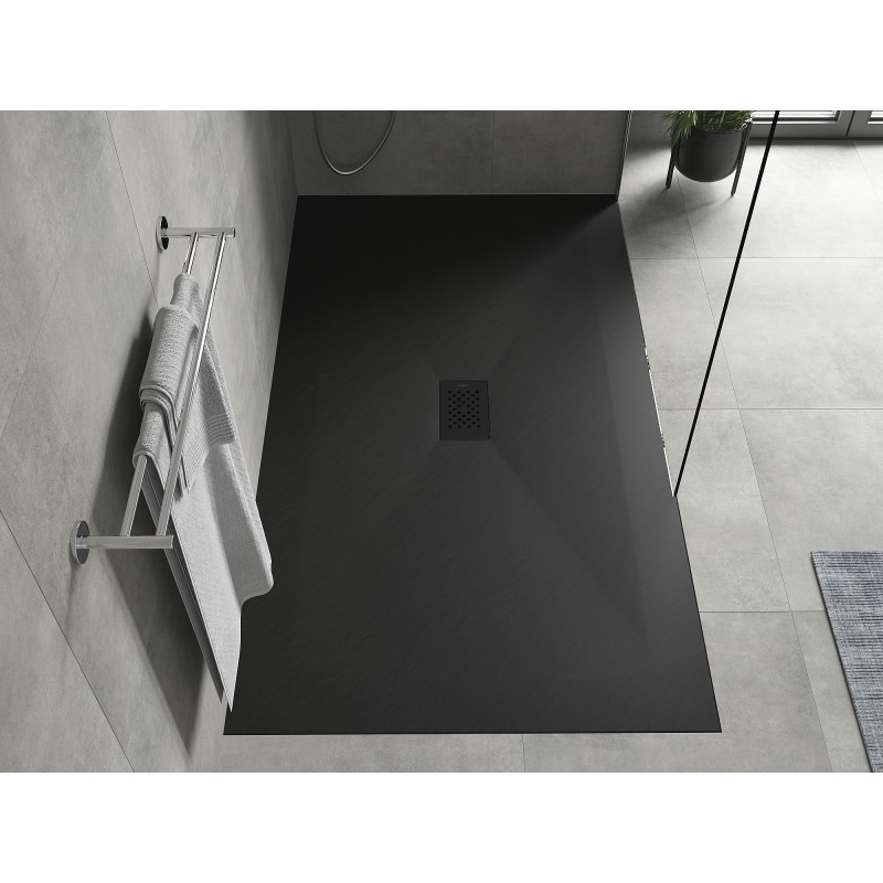 Mexen Hugo receveur de douche rectangulaire SMC 200 x 100 cm, noir, cache noir - 42701020-B