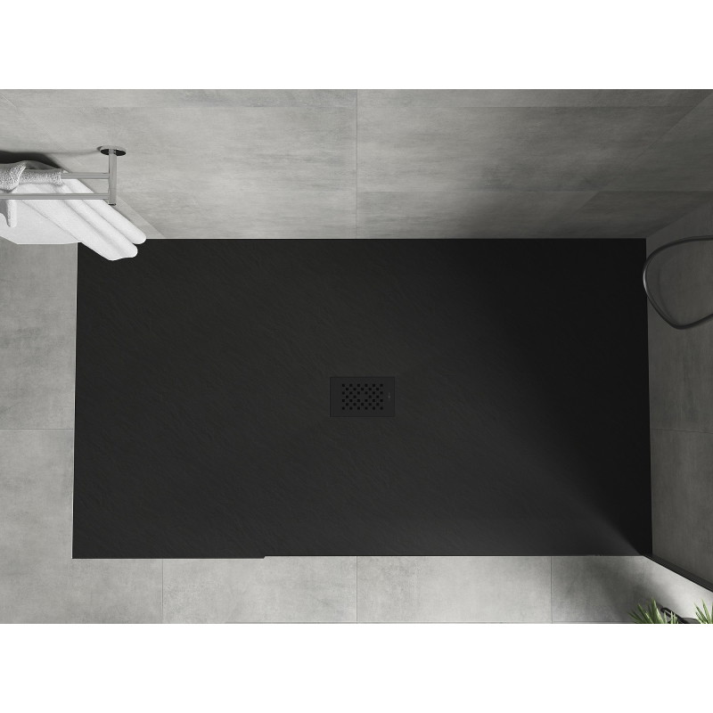 Mexen Hugo receveur rectangulaire SMC 200 x 100 cm, noir, cache noir - 42701020-B