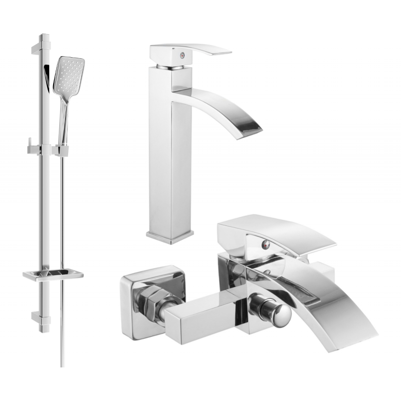 Mexen Libra DQ62 ensemble de bain, chromé - 745113DQ62-00