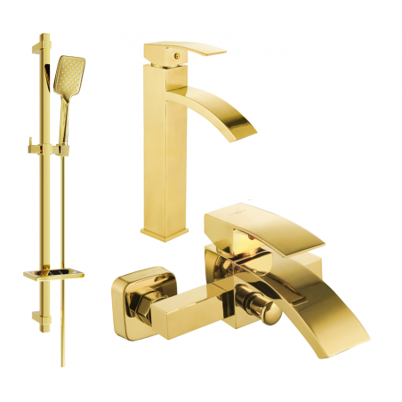 Mexen Libra DQ62 ensemble baignoire, doré - 745113DQ62-50