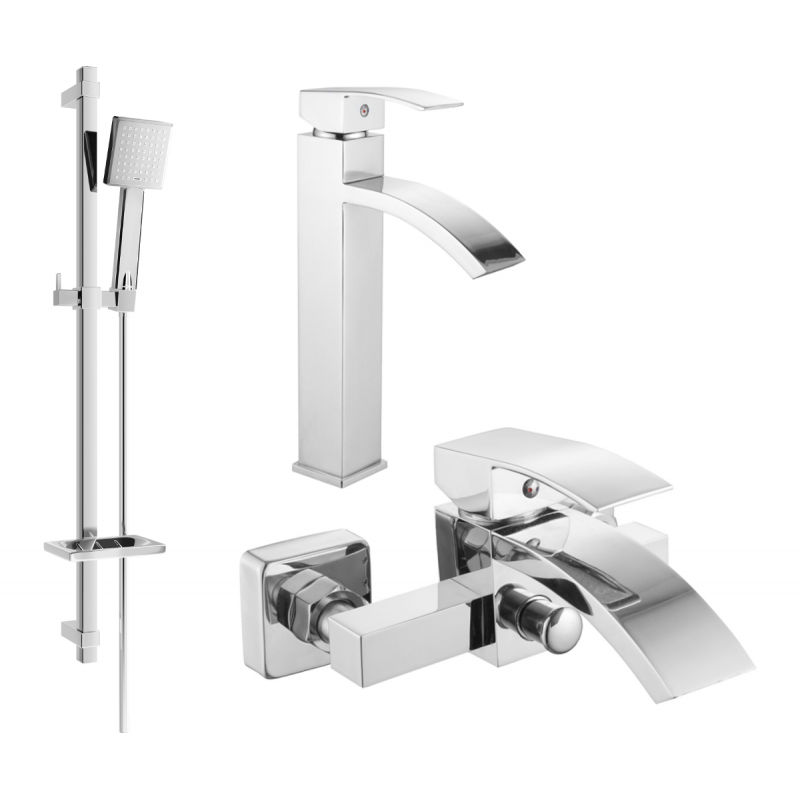 Mexen Libra DQ45 ensemble de baignoire, chrome - 745113DQ45-00