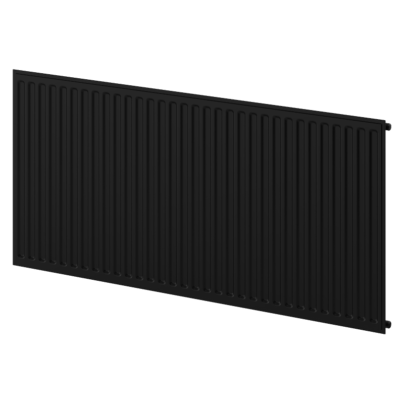 Radiateur à ailettes Mexen CH10 Hygiene 900 x 2600 mm, raccordement latéral, 2322 W, noir - W410H-090-260-70