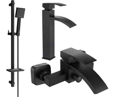 Mexen Libra DQ45 ensemble de baignoire, noir - 745113DQ45-70