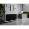 Radiateur Mexen CH20 Hygiene en acier 300 x 700 mm, connexion latérale, 446 W, noir - W420H-030-070-70
