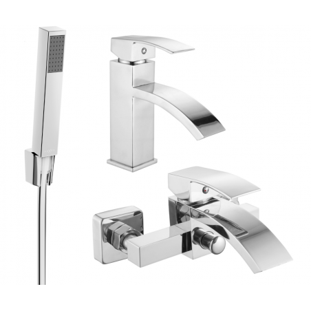 Mexen Libra R77 ensemble de bain, chromé - 745103R77-00