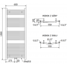Mexen Ares radiateur électrique 1500 x 600 mm, 900 W, blanc - W102-1500-600-2900-20