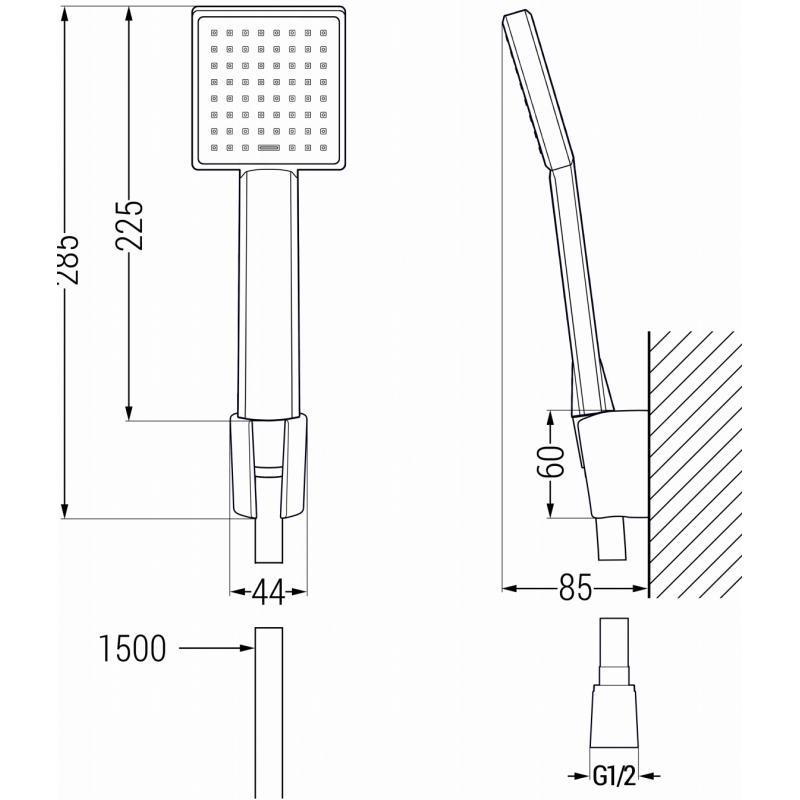 Mexen Libra R45 ensemble de bain, chrome - 745103R45-00