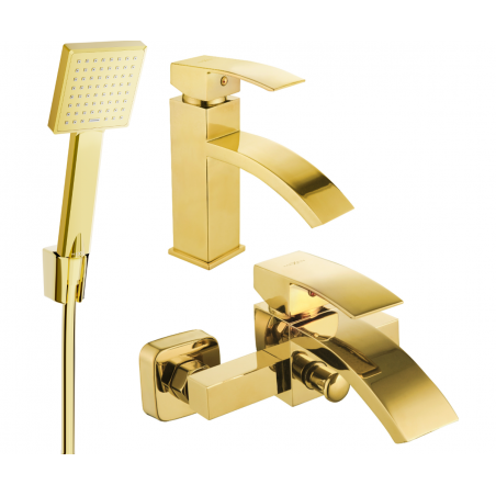 Mexen Libra R45 ensemble pour baignoire, doré - 745103R45-50