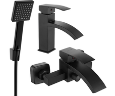 Mexen Libra R45 ensemble de baignoire, noir - 745103R45-70
