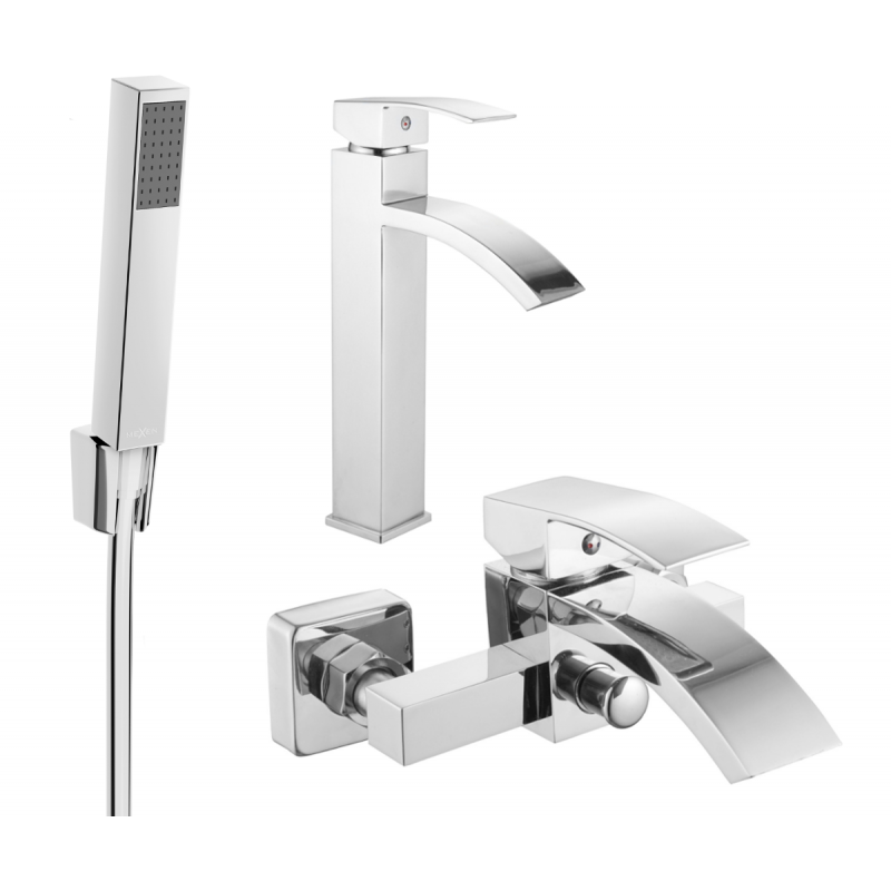 Mexen Libra Ensemble de bain R77, chrome - 745113R77-00