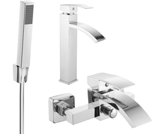 Mexen Libra Ensemble de bain R77, chrome - 745113R77-00